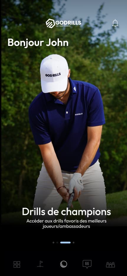 GODRILLS golf coaching app — manage students, assign protocols, track progress